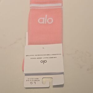 ALO Yoga Pink Crew Socks